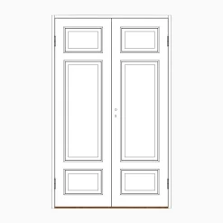 Parspegeldörr med karm 3-spegel L M13x21 - Höger