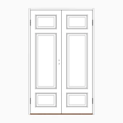 Parspegeldörr med karm 3-spegel L M13x21 - Höger