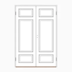 Parspegeldörr med karm 3-spegel L M13x21 - Höger
