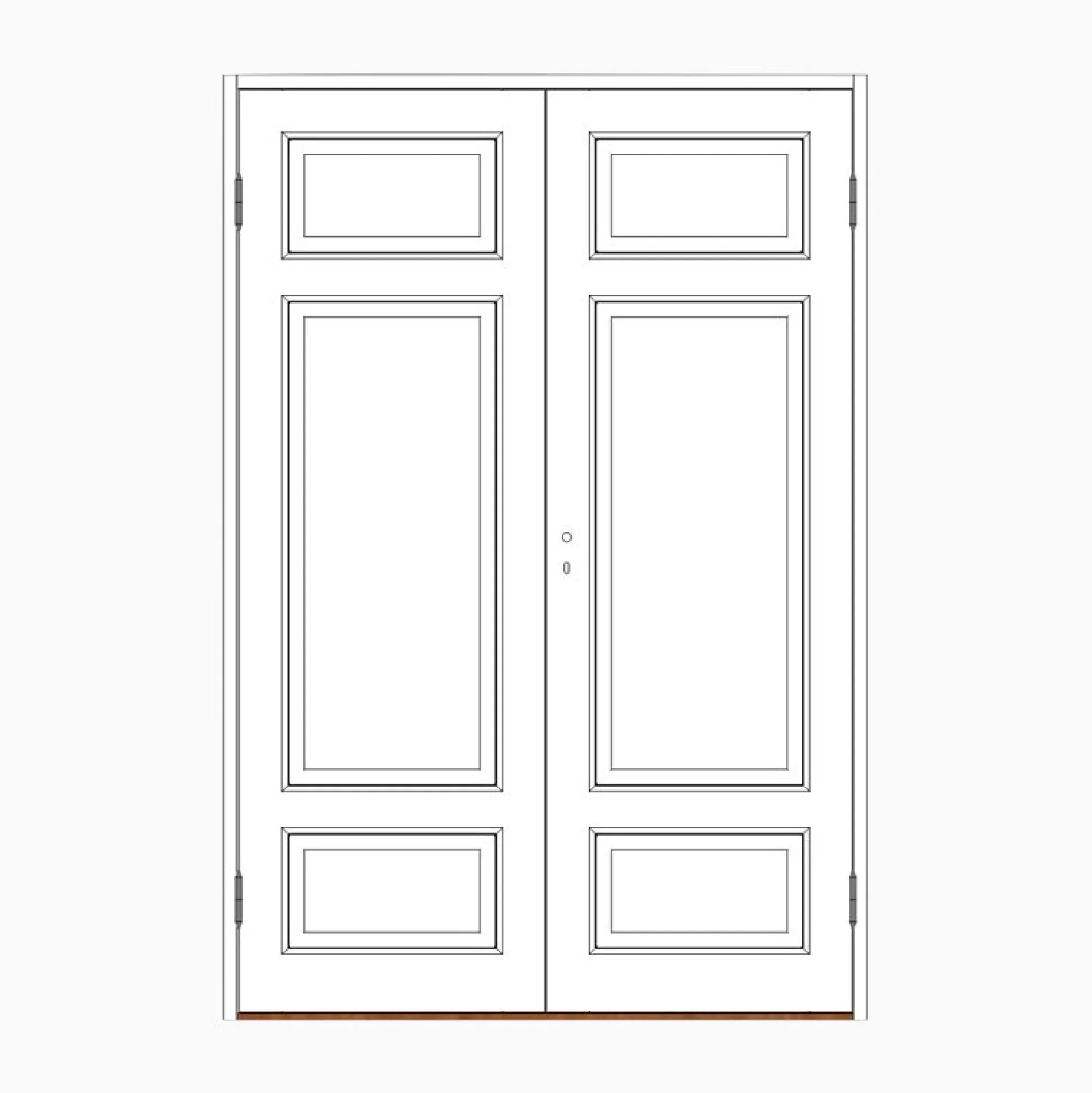 Parspegeldörr med karm 3-spegel L M13x21 - Höger