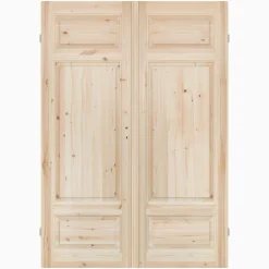 Parspegeldörr med karm 3-spegel L M13x21 - Höger