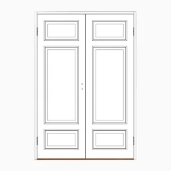 Parspegeldörr med karm 3-spegel L M13x21 - Höger