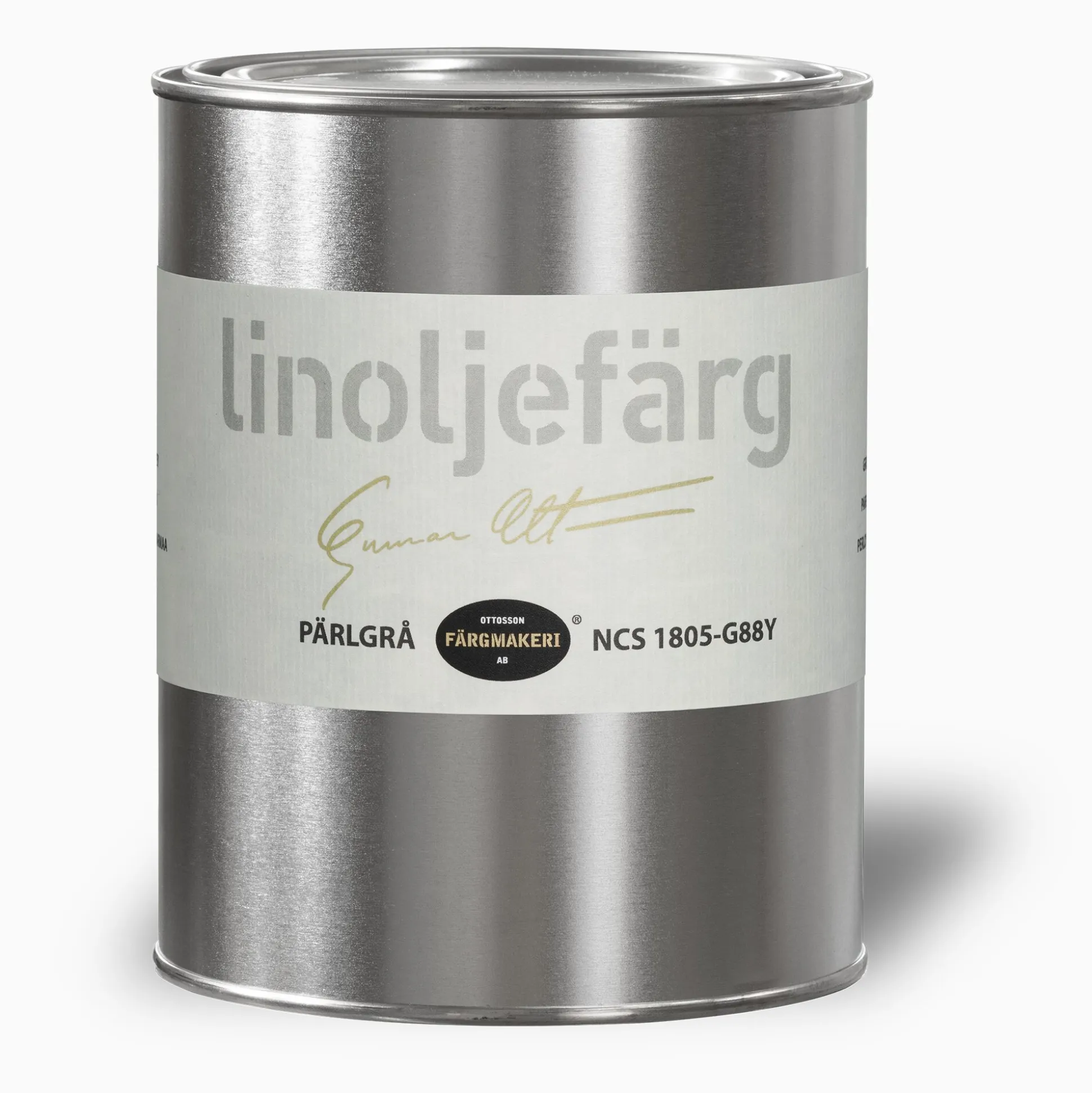 Pärlgrå linoljefärg provburk