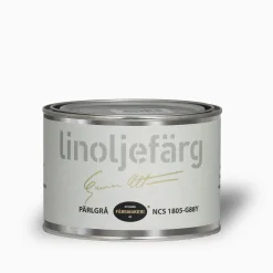 Pärlgrå linoljefärg provburk