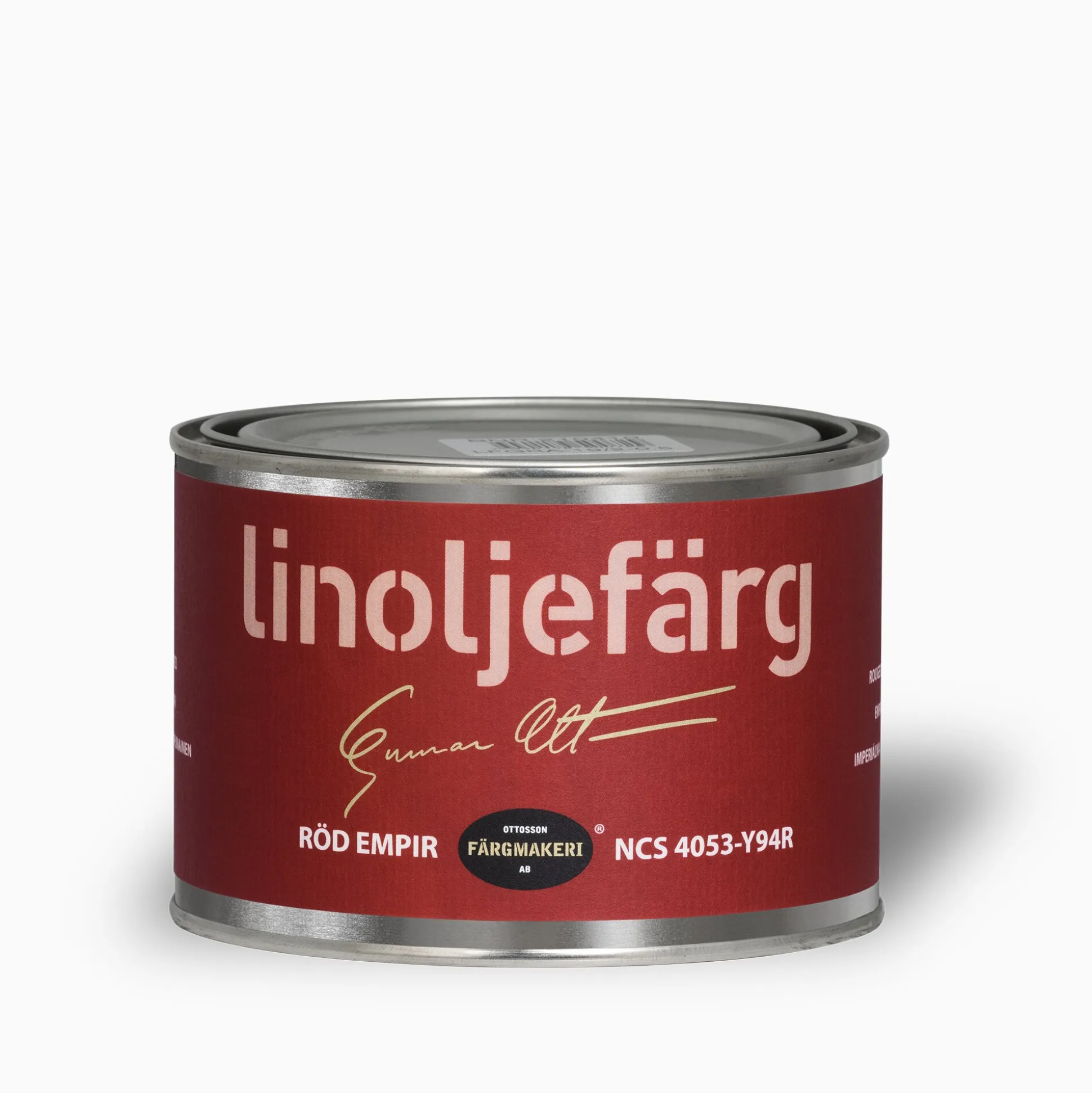 Röd Empir 3011 linoljefärg provburk