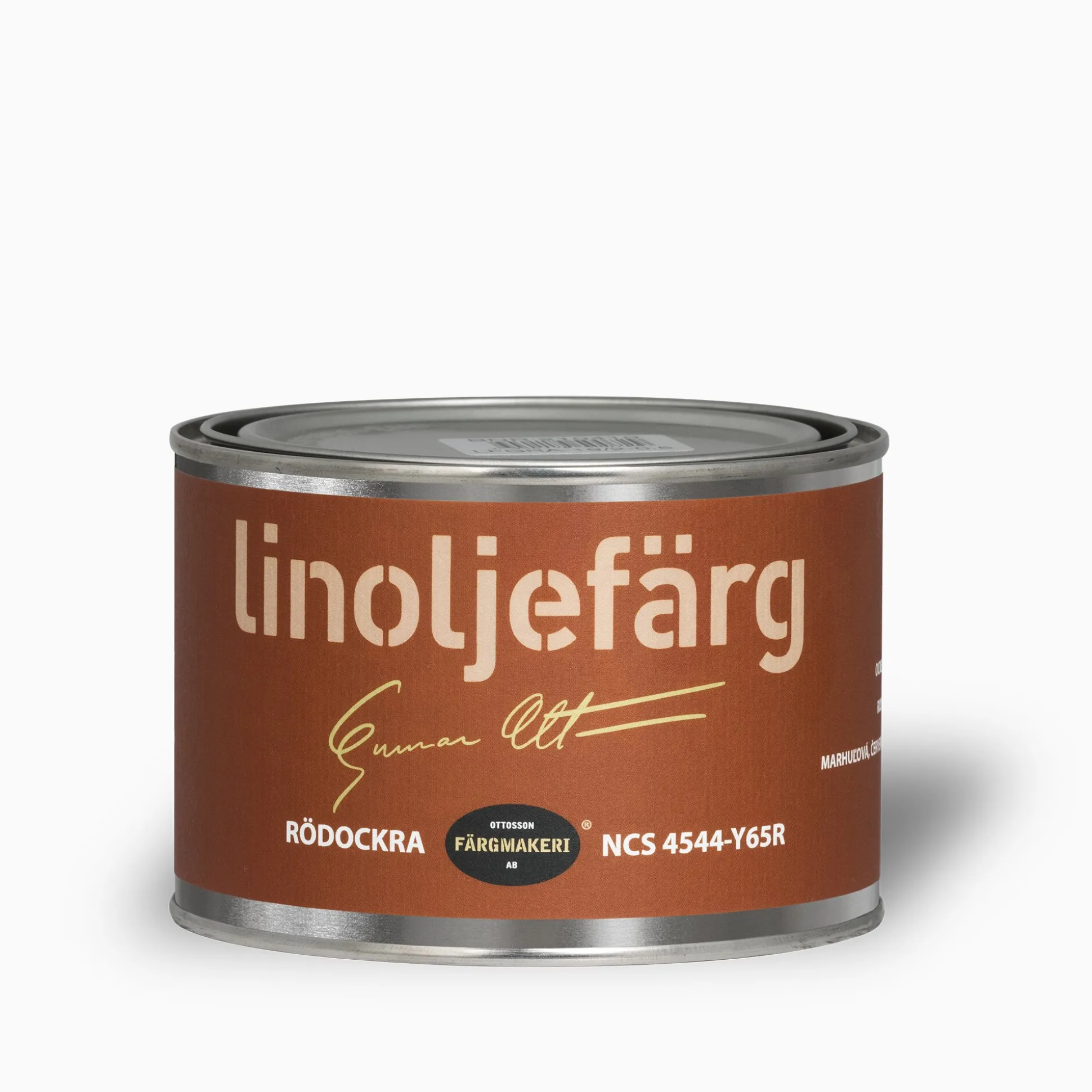 Rödockra 1A-Abricot linoljefärg 500 ml