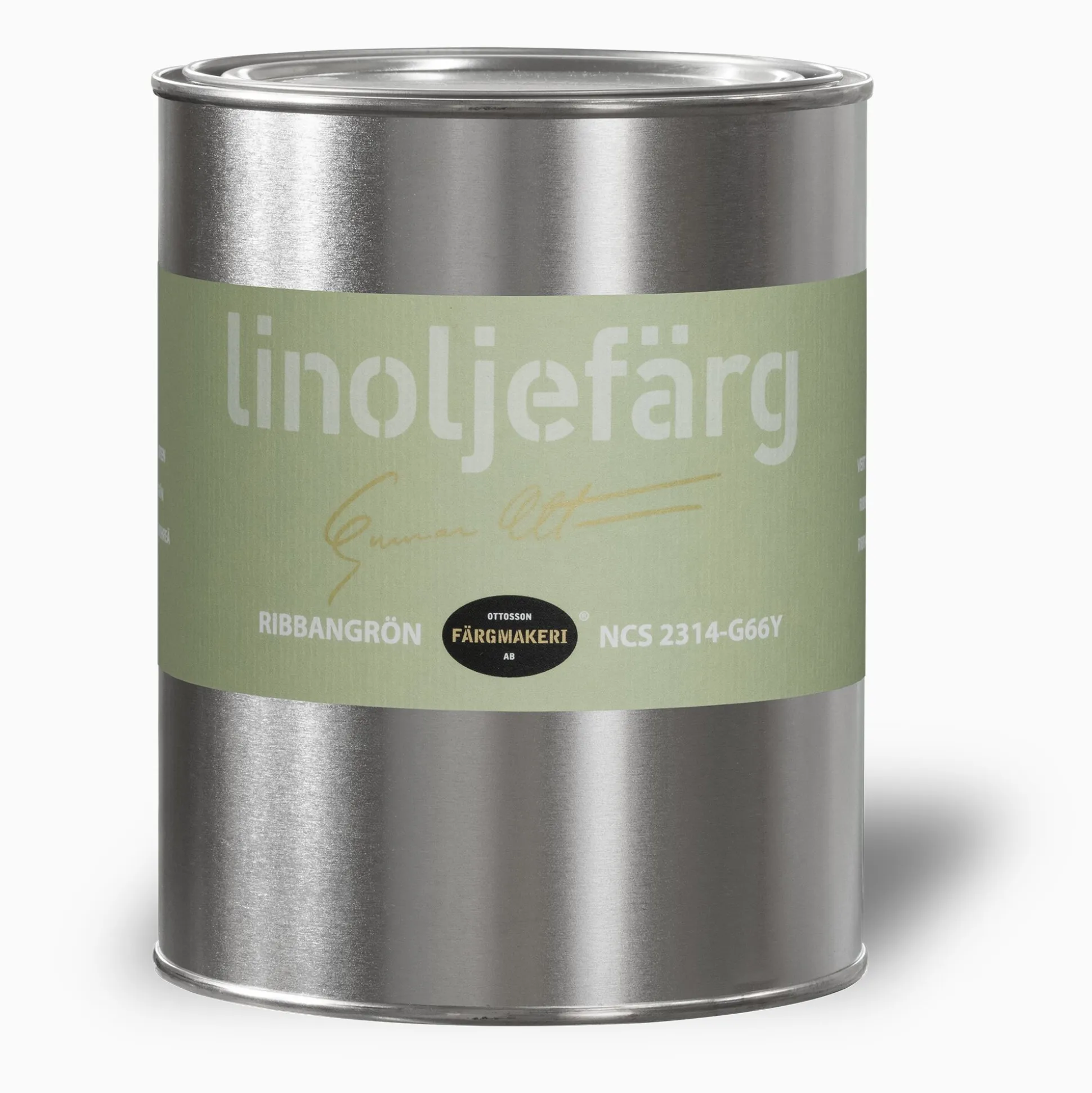 Ribbangrön linoljefärg 500 ml