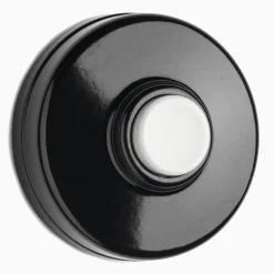 Ringledningsknapp Dranger bakelit svart vit