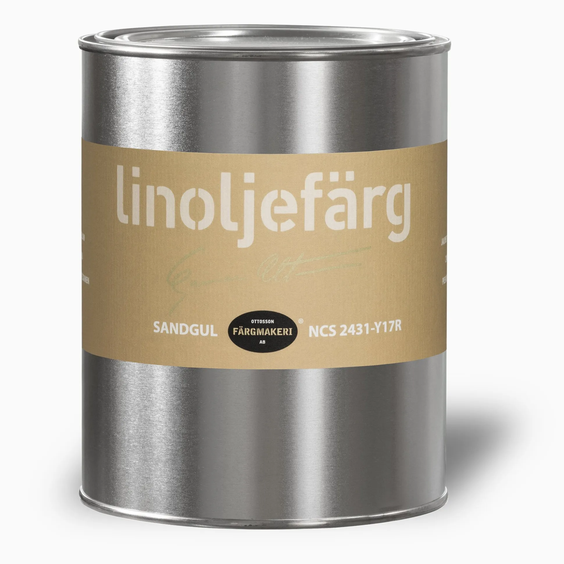 Sandgul linoljefärg provburk