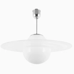 Saturnuslampa variant förnicklad mässing 450 mm