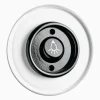 Signalknapp Lampa svart bakelit med glasring