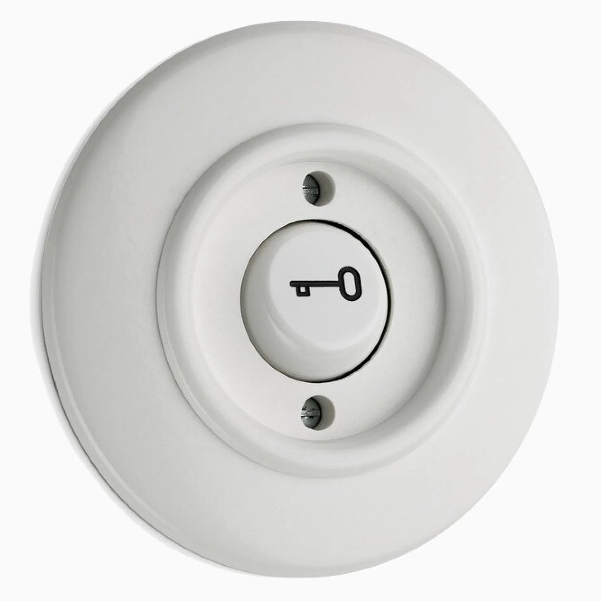 Signalknapp Nyckel vit med ring