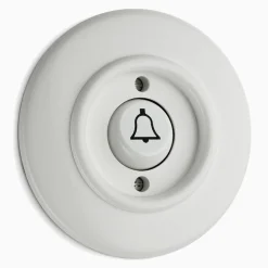 Signalknapp Ringklocka vit med ring