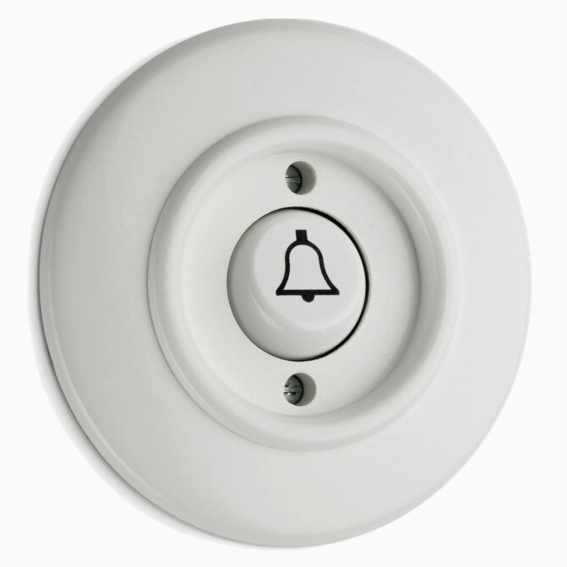 Signalknapp Ringklocka vit med ring