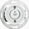 Signalknapp Lampa vit porslin insats