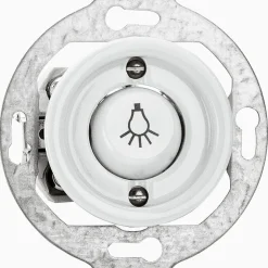 Signalknapp Lampa vit porslin insats