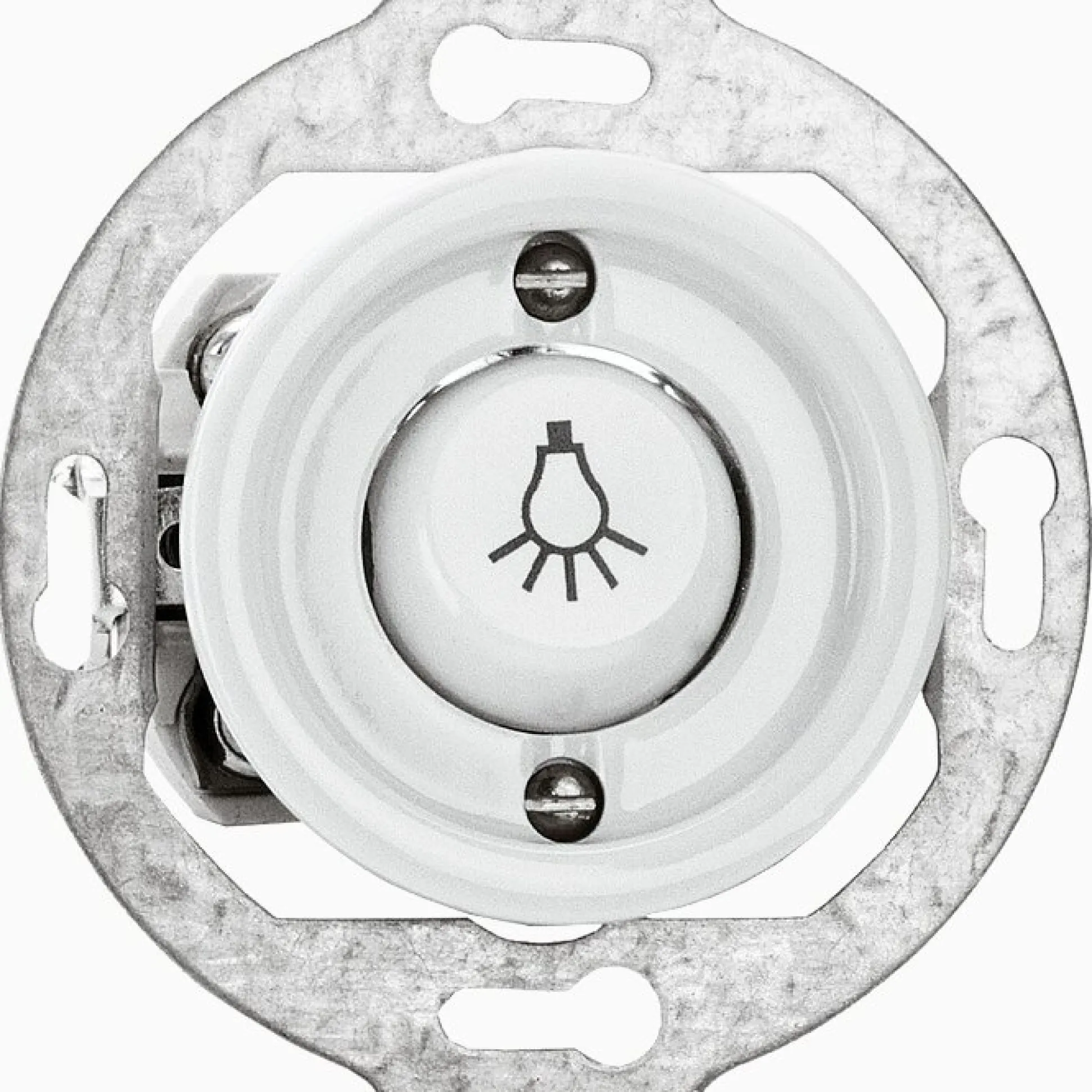 Signalknapp Lampa vit porslin insats