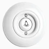 Signalknapp Lampa vit porslin med ring