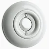 Signalknapp vit porslin med ring