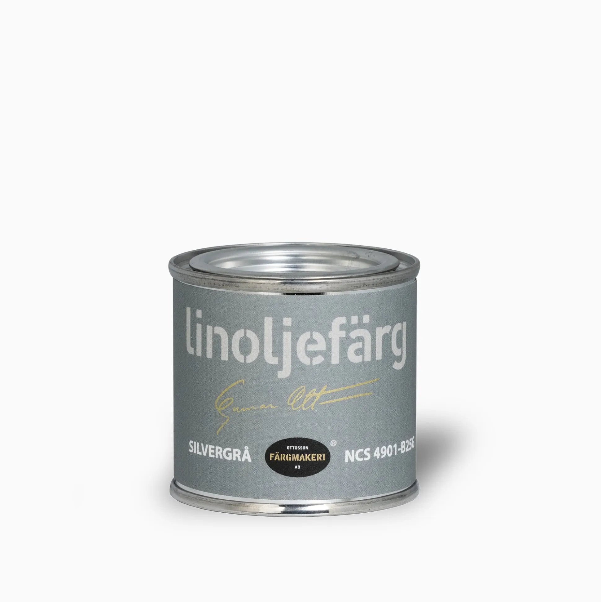 Silvergrå linoljefärg 500 ml