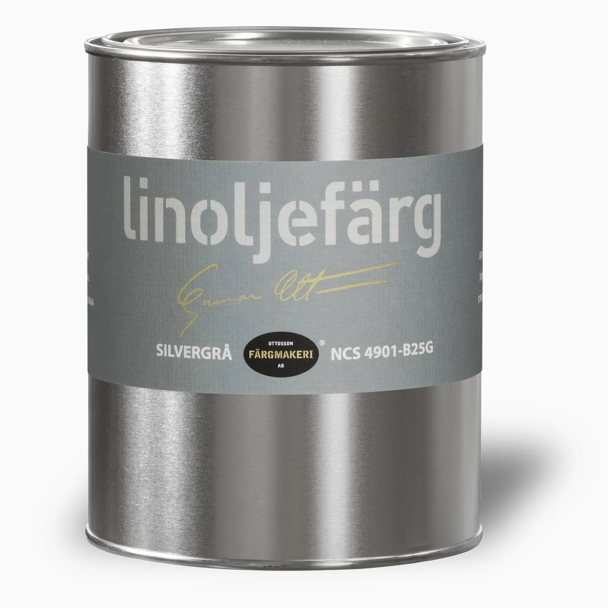 Silvergrå linoljefärg 500 ml