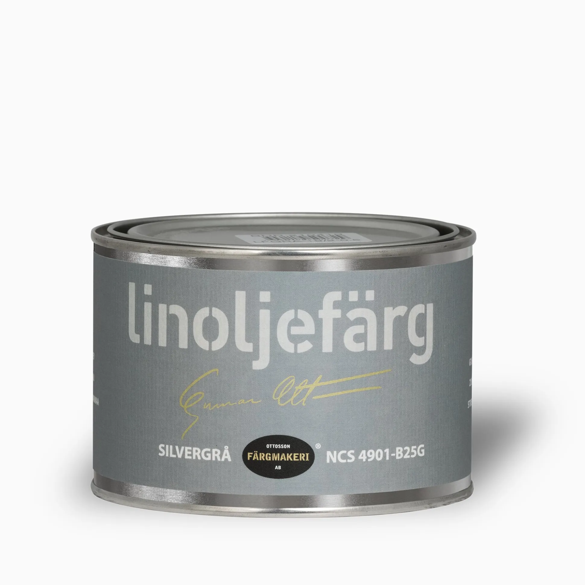 Silvergrå linoljefärg 500 ml