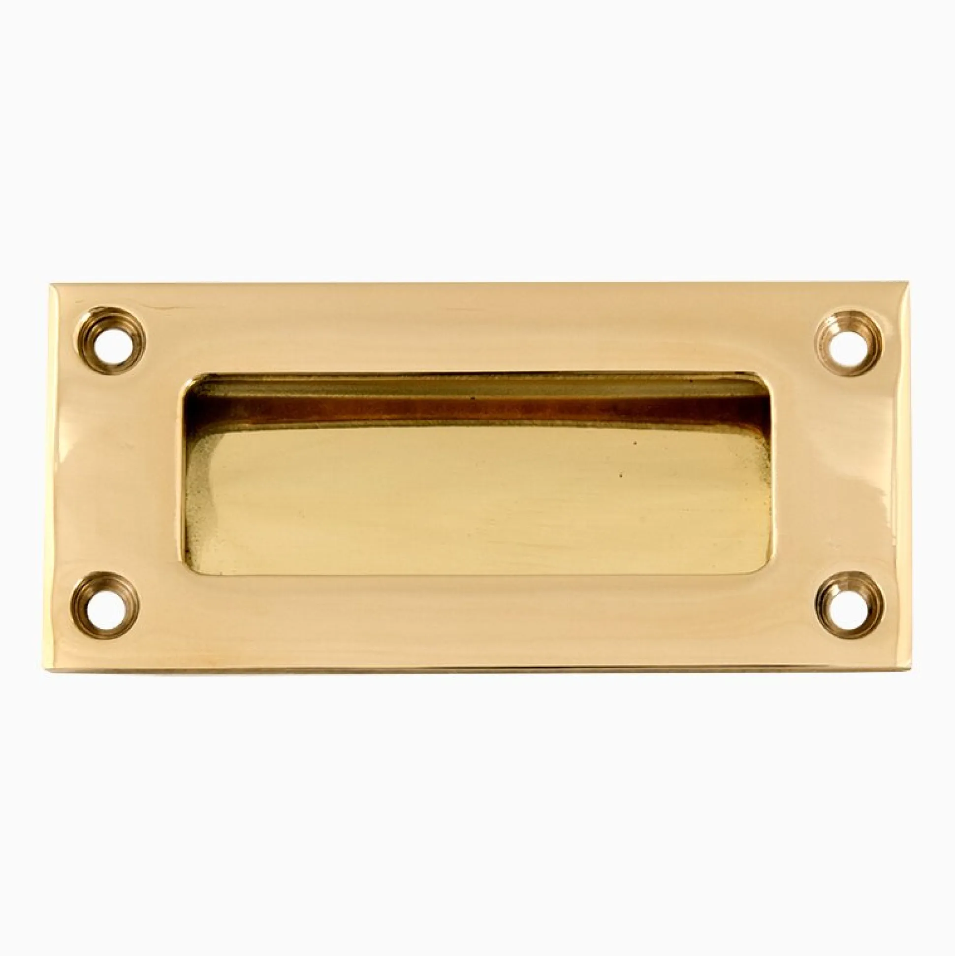 Skjutdörrshandtag rektangulär mässing 90 mm