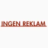 Skylt, ingen reklam röd