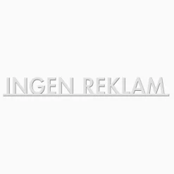 Skylt, ingen reklam röd