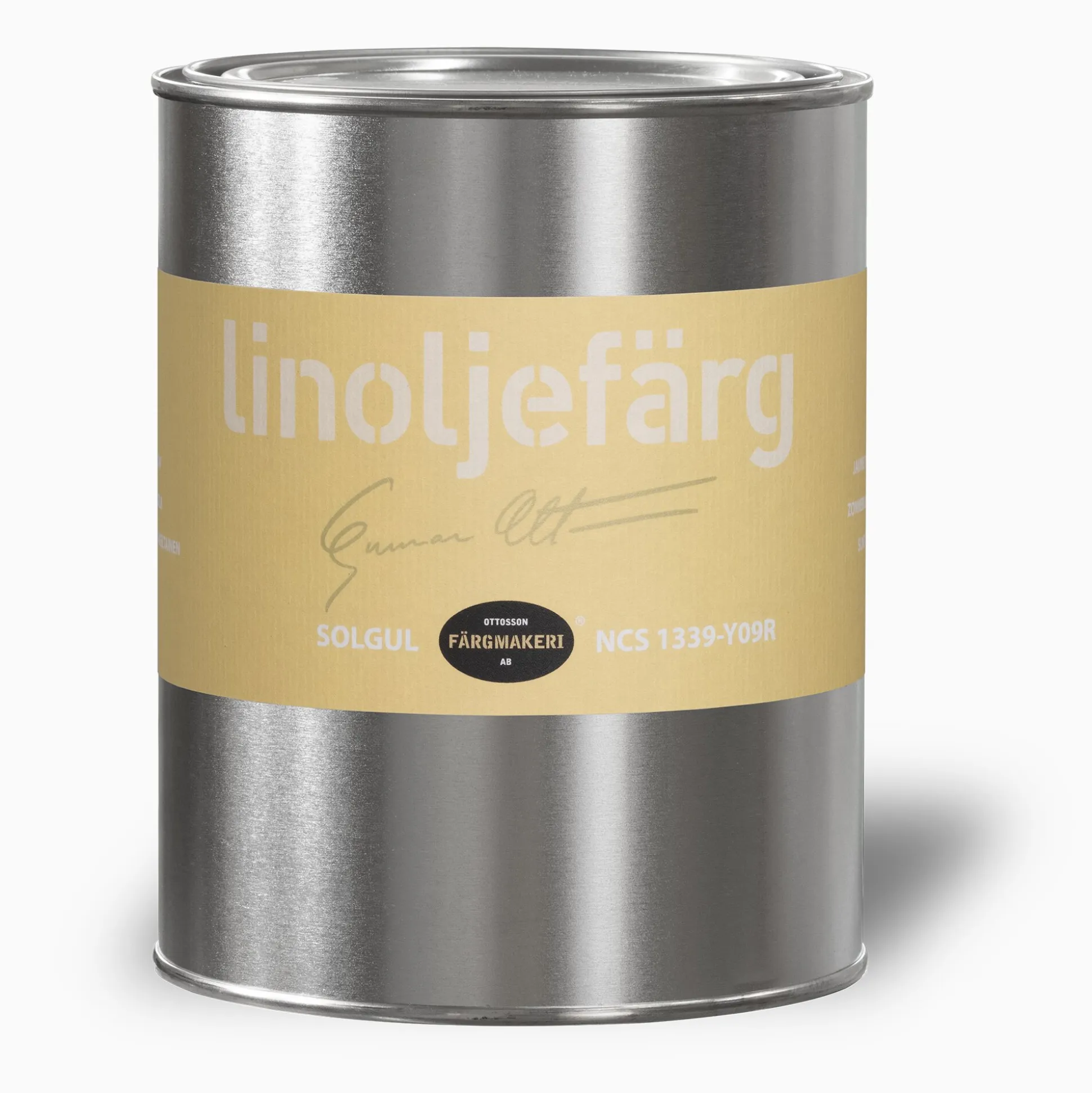 Solgul linoljefärg provburk