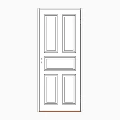 Spegeldörr med karm 5-spegel K M8x20 - Höger