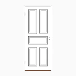 Spegeldörr med karm 5-spegel K M8x20 - Höger