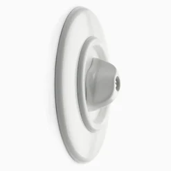 Strömbrytare Kors Vred vit med ring