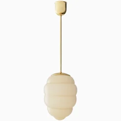 Taklampa Bikupa gräddvit - mässing 840 mm