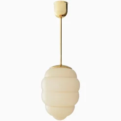 Taklampa Bikupa gräddvit - mässing 640 mm