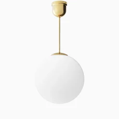 Taklampa klot mässing 620 mm med stor takkopp