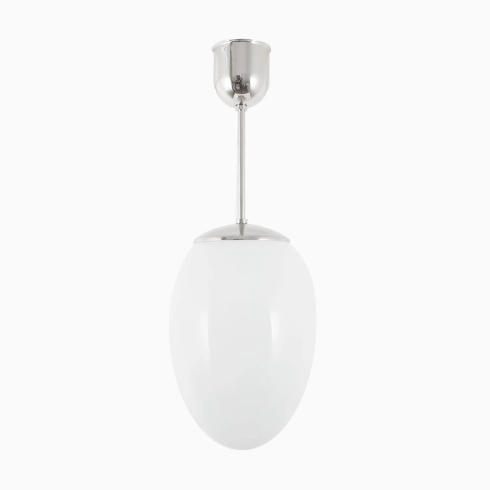 Taklampa Ova Liten förnicklad mässing 480 mm