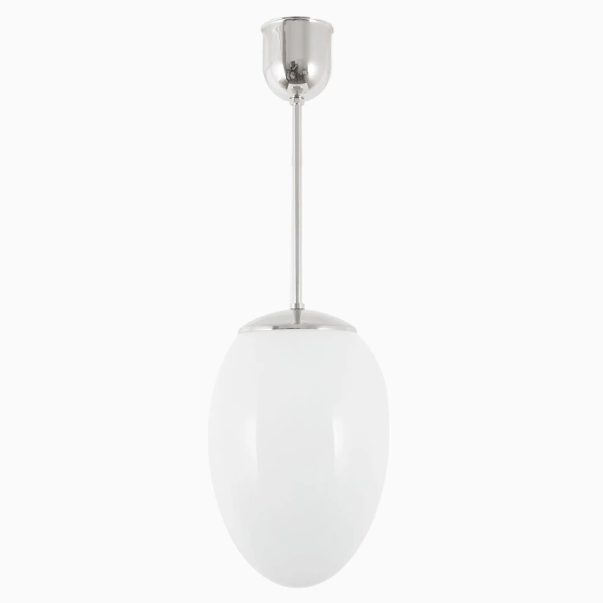 Taklampa Ova Liten förnicklad mässing 580 mm