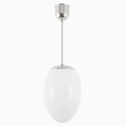 Taklampa Ova Liten förnicklad mässing 780 mm