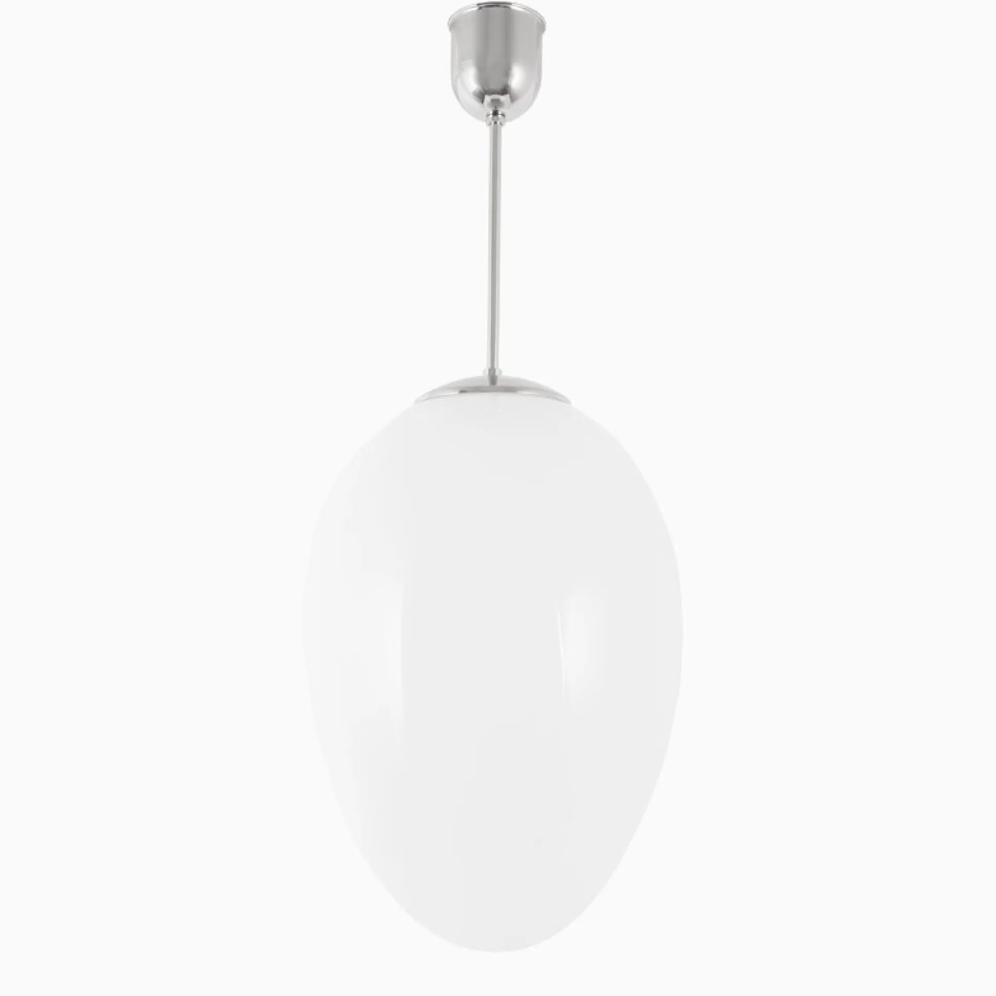 Taklampa Ova Stor förnicklad 940 mm