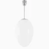 Taklampa Ova Stor förnicklad 740 mm