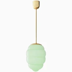 Taklampa Bikupa pastellgrön - mässing 840 mm
