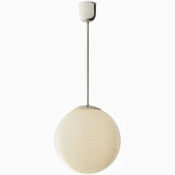 Taklampa Edeby gräddvit - förnicklad mässing 780 mm