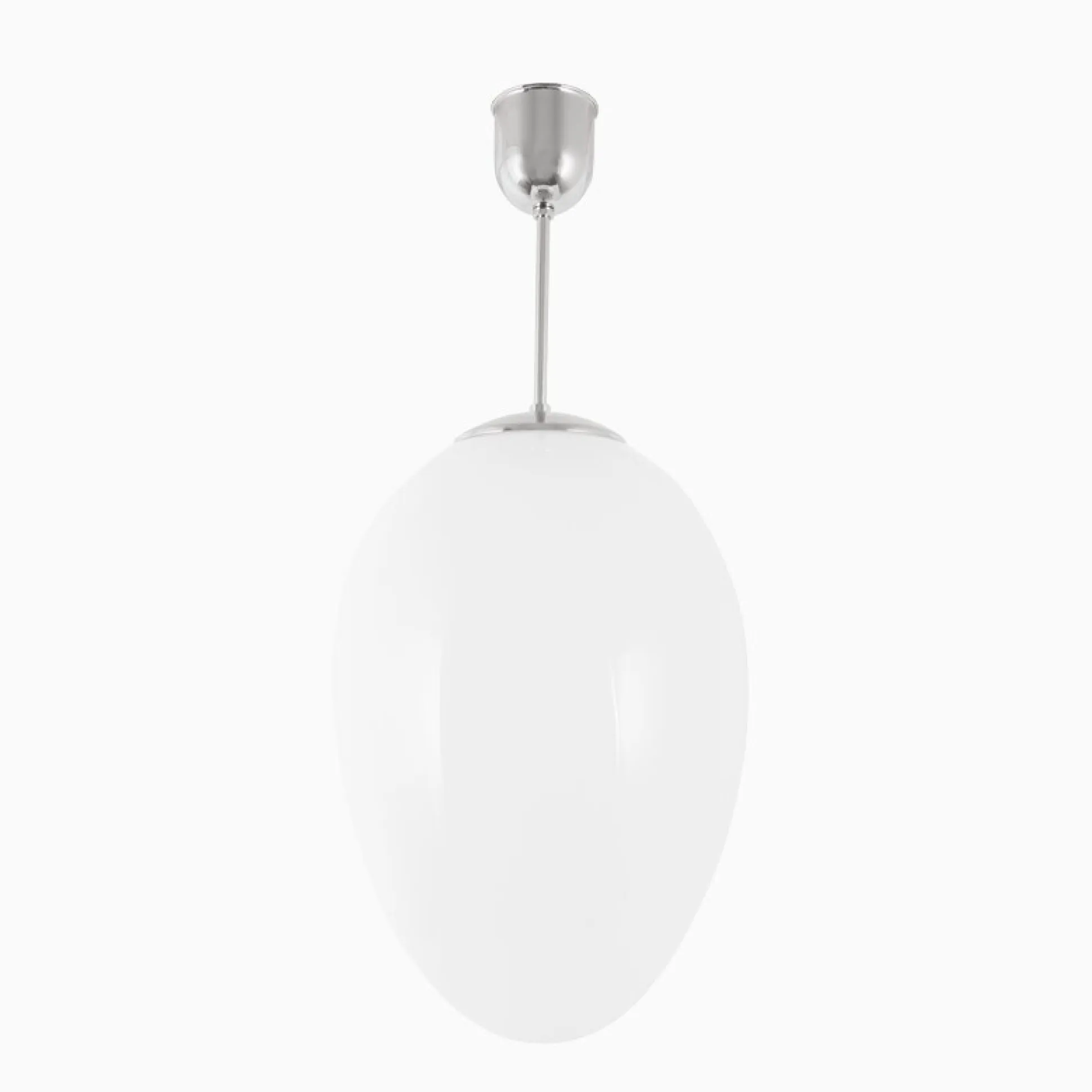 Taklampa Ova Stor förnicklad 640 mm