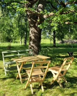 Trädgårdssoffa med armstöd
