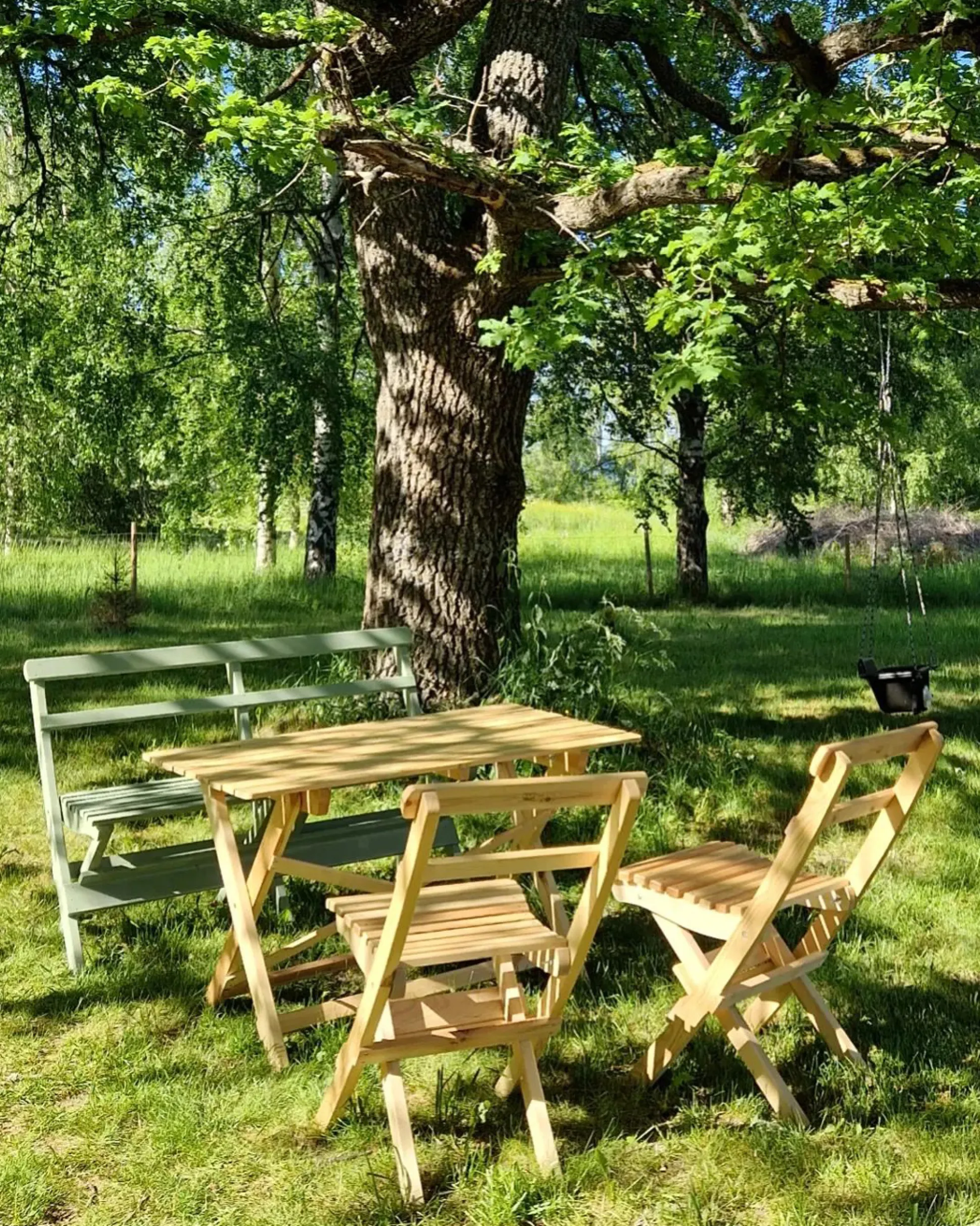 Trädgårdsstol med armstöd