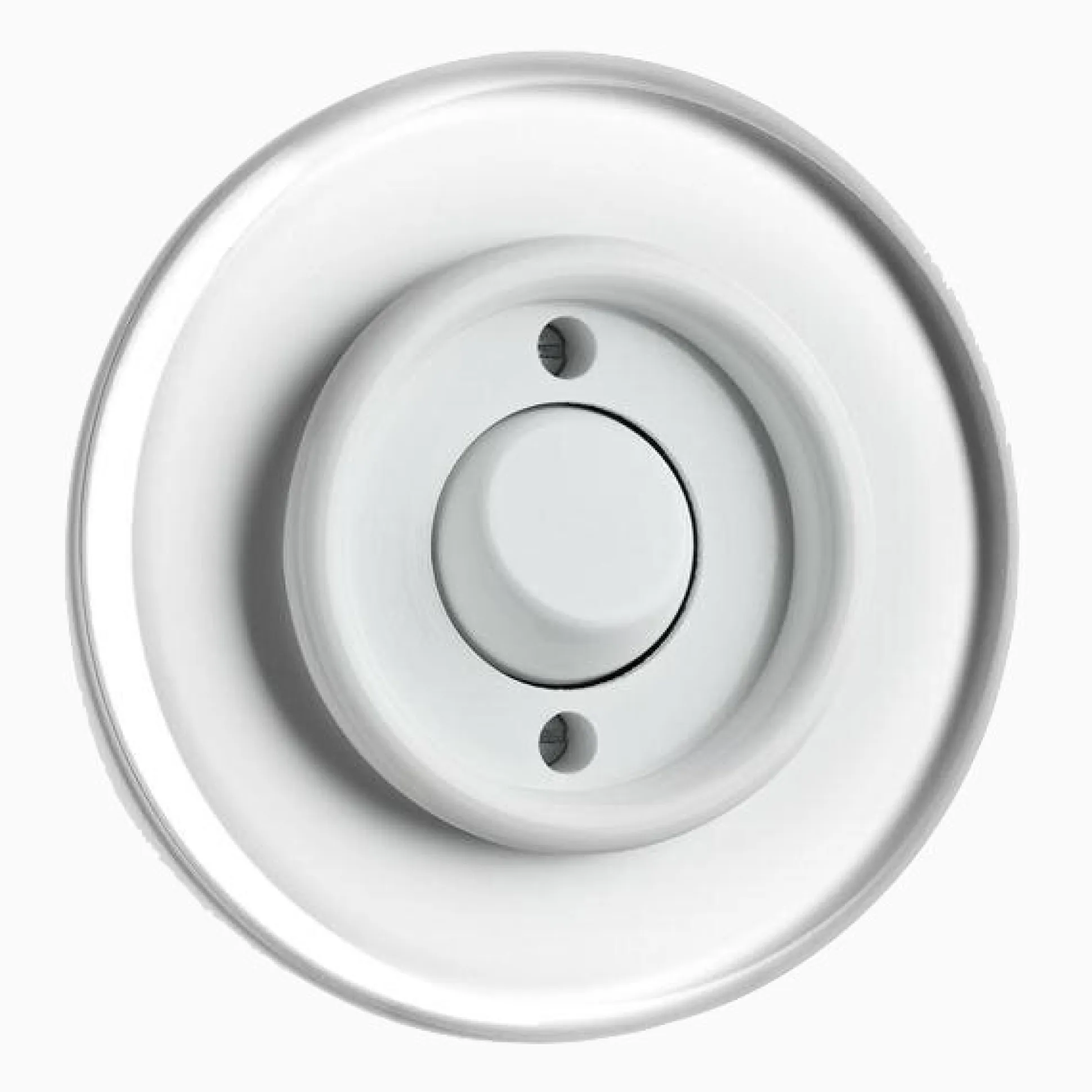 Tryckdimmer vit med glasring
