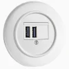 USB-uttag vit med ring