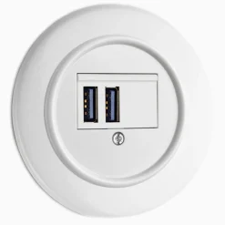 USB-uttag vit med ring