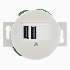 USB-uttag vit porslin insats